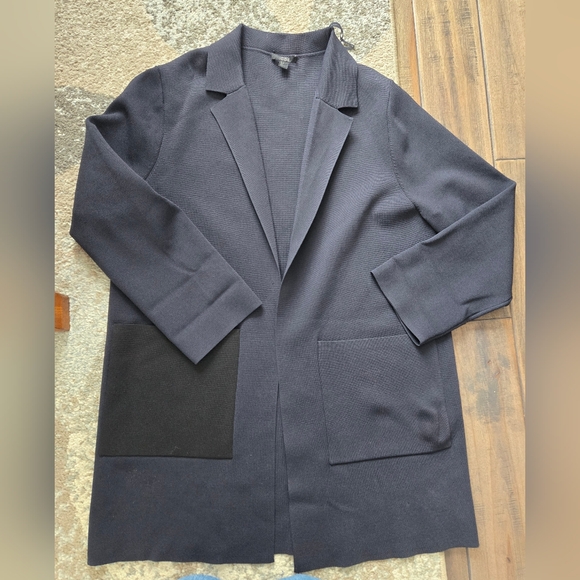 Cos Navy Blue Blazer Cardigian - Picture 2 of 8